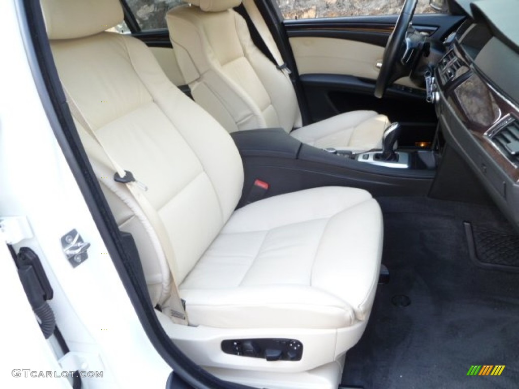 Cream Beige Interior 2010 BMW 5 Series 535i Sedan Photo #54461494