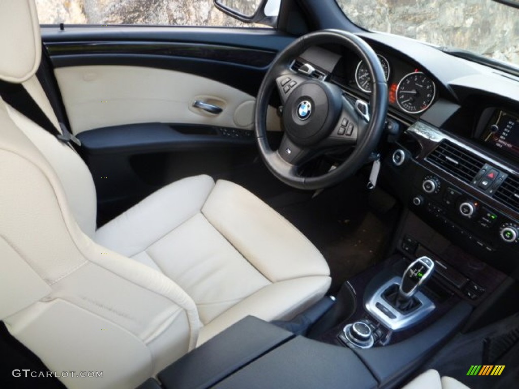 Cream Beige Interior 2010 BMW 5 Series 535i Sedan Photo #54461595