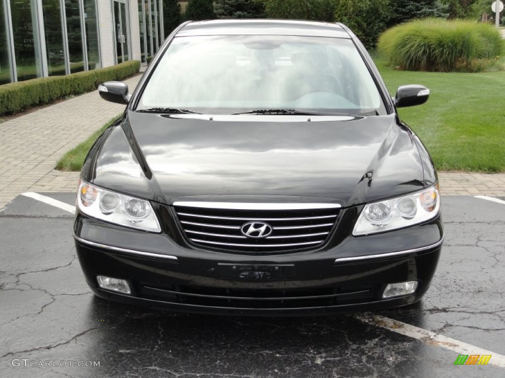 2008 Azera Limited - Ebony Black / Beige photo #2