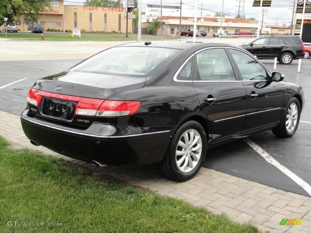 2008 Azera Limited - Ebony Black / Beige photo #4