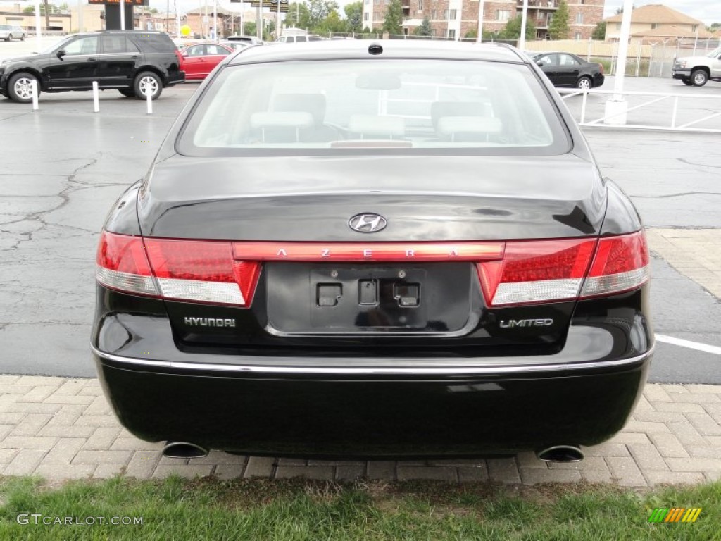 2008 Azera Limited - Ebony Black / Beige photo #5