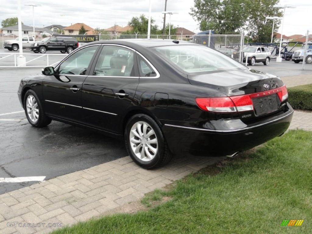 2008 Azera Limited - Ebony Black / Beige photo #6