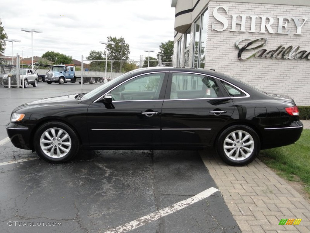 2008 Azera Limited - Ebony Black / Beige photo #7