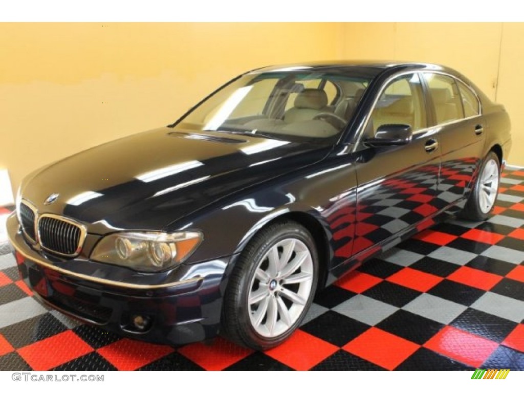 2008 7 Series 750i Sedan - Monaco Blue Metallic / Beige photo #2