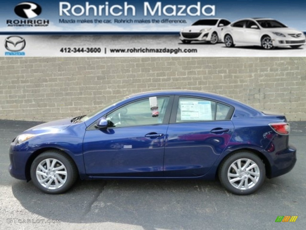 2012 MAZDA3 i Sport 4 Door - Indigo Lights Mica / Dune Beige photo #1