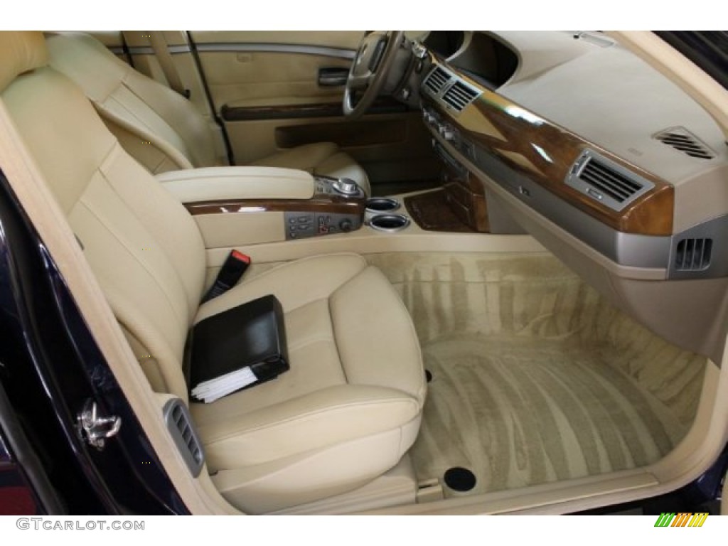 Beige Interior 2008 BMW 7 Series 750i Sedan Photo #54463335