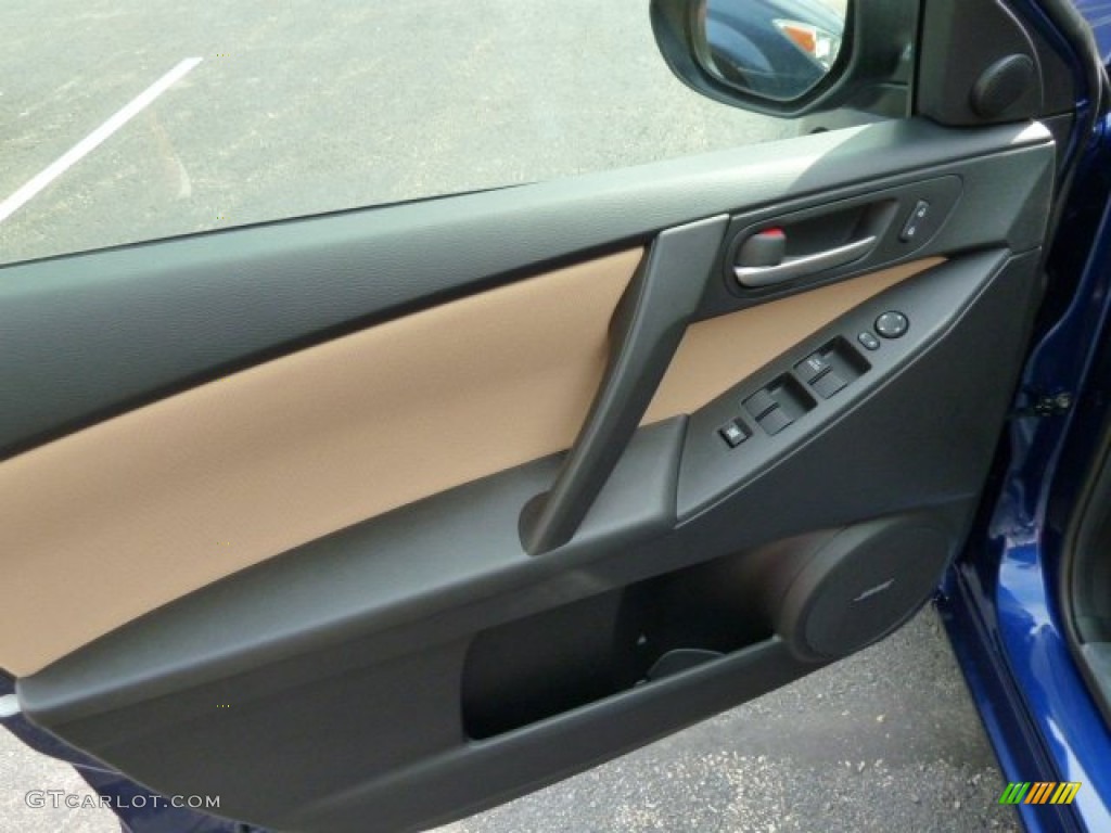 2012 Mazda MAZDA3 i Sport 4 Door Dune Beige Door Panel Photo #54463338
