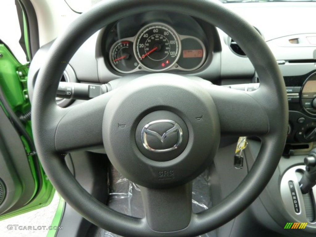 2011 Mazda MAZDA2 Sport Black Steering Wheel Photo #54464256