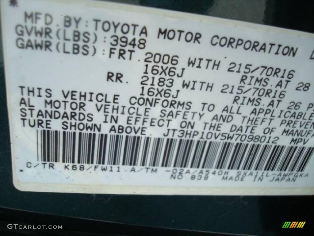 1998 RAV4 4WD - Dark Green Pearl Metallic / Dark Gray photo #19