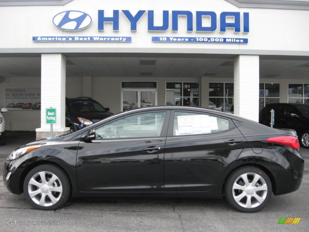 Midnight Black 2012 Hyundai Elantra Limited Exterior Photo #54465399