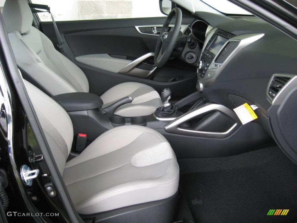 Gray Interior 2012 Hyundai Veloster Standard Veloster Model Photo #54466611