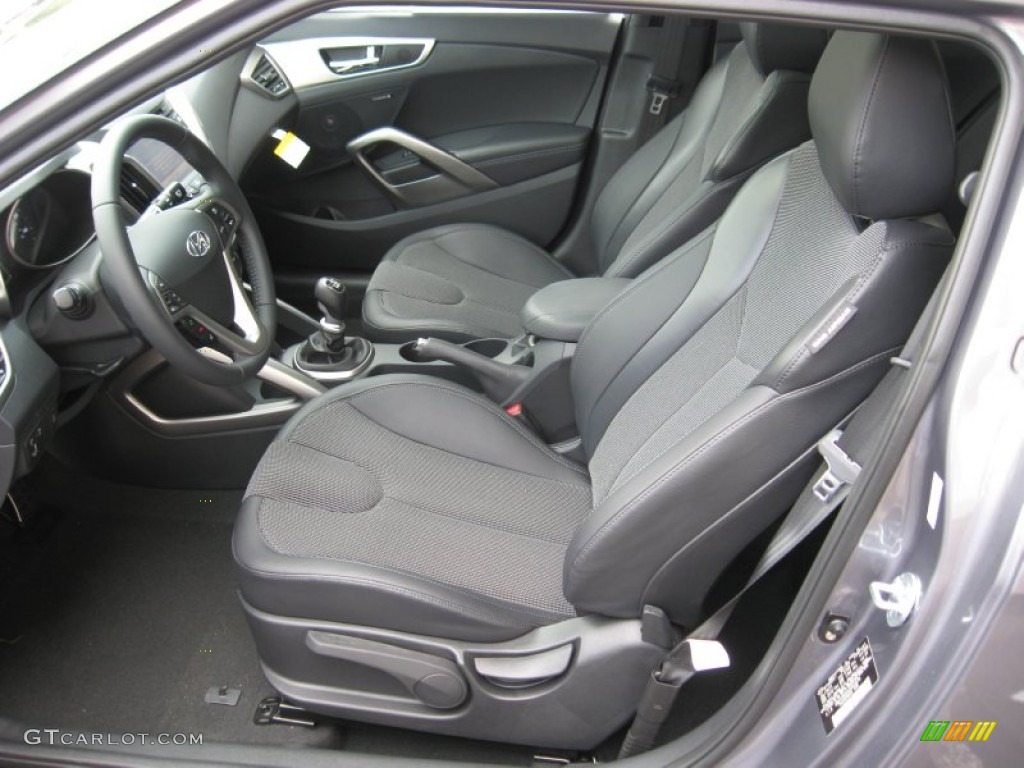 Black Interior 2012 Hyundai Veloster Standard Veloster Model Photo #54466806