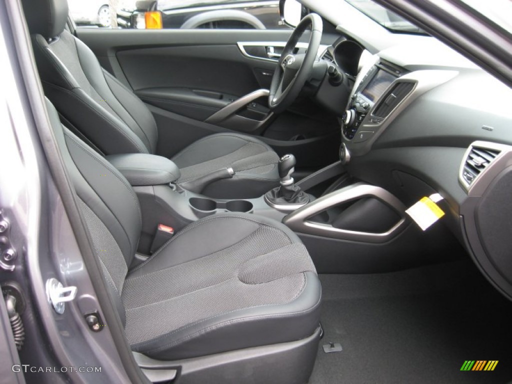Black Interior 2012 Hyundai Veloster Standard Veloster Model Photo #54466833