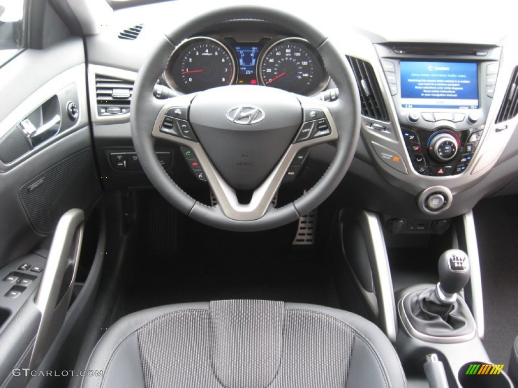 2012 Hyundai Veloster Standard Veloster Model Black Dashboard Photo #54466895