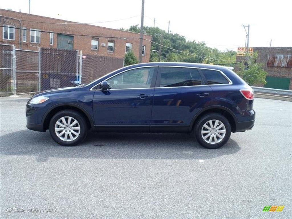 2010 CX-9 Touring AWD - Stormy Blue Mica / Black photo #11