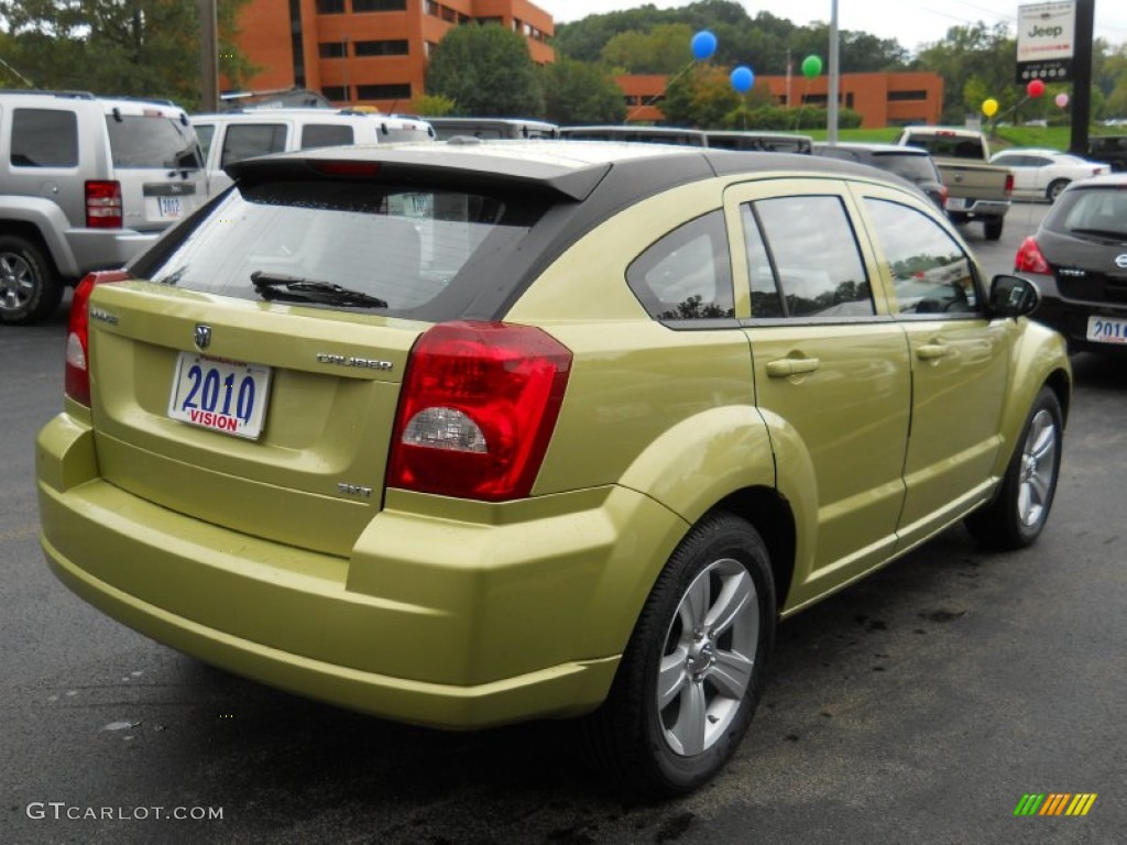 2010 Caliber SXT - Optic Green Metallic / Dark Slate Gray photo #2