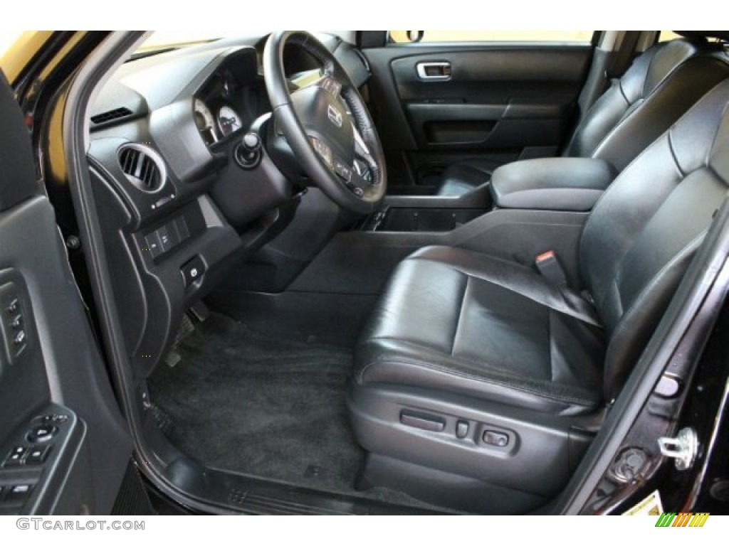 Black Interior 2010 Honda Pilot Touring 4WD Photo #54469564