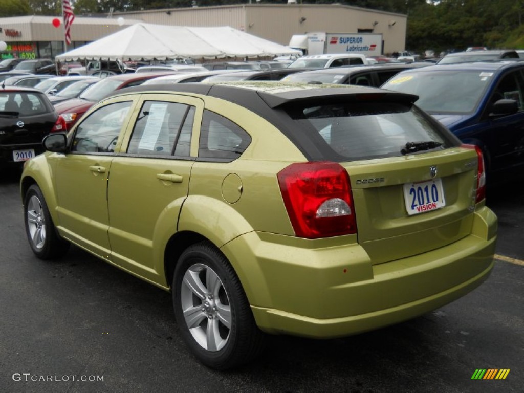 2010 Caliber SXT - Optic Green Metallic / Dark Slate Gray photo #12