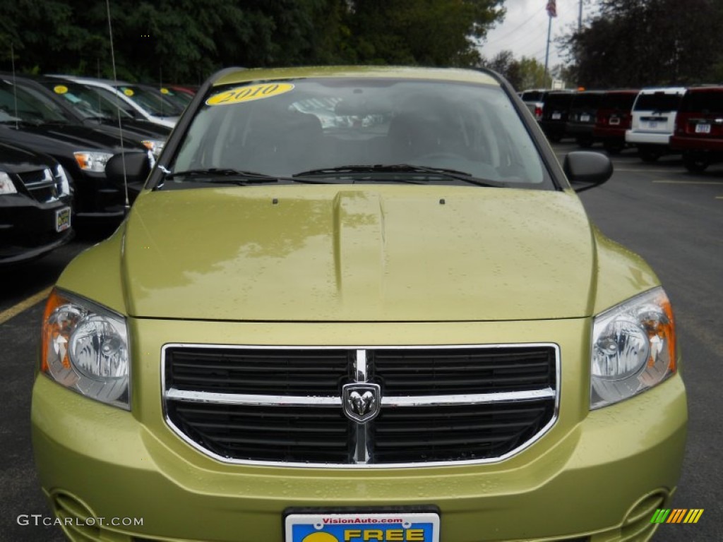 2010 Caliber SXT - Optic Green Metallic / Dark Slate Gray photo #15
