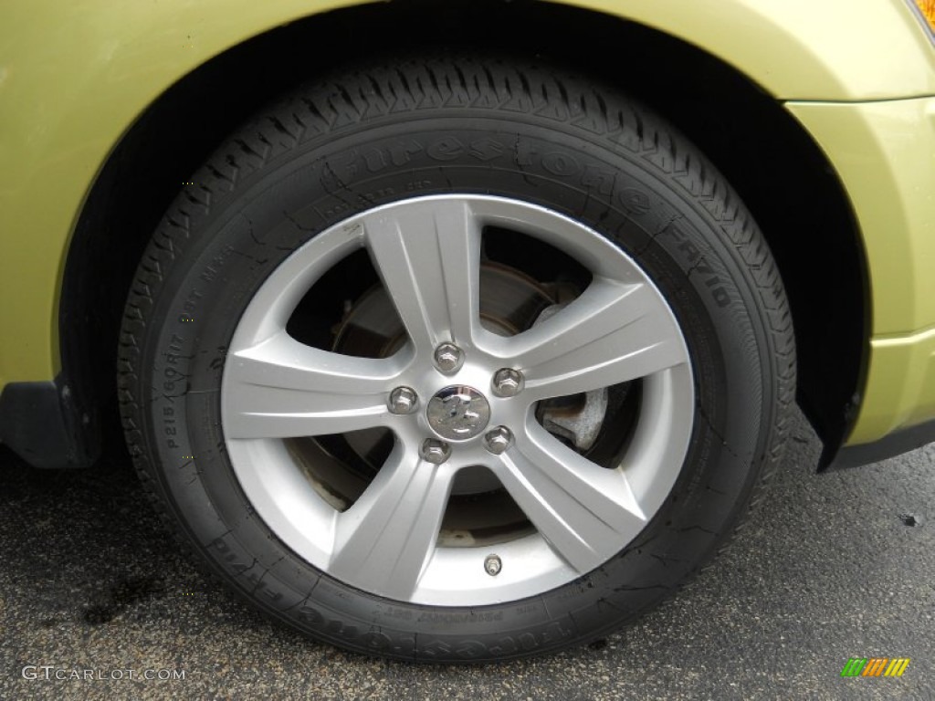 2010 Caliber SXT - Optic Green Metallic / Dark Slate Gray photo #16