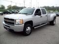 Silver Ice Metallic 2012 Chevrolet Silverado 3500HD LT Crew Cab 4x4 Dually Exterior