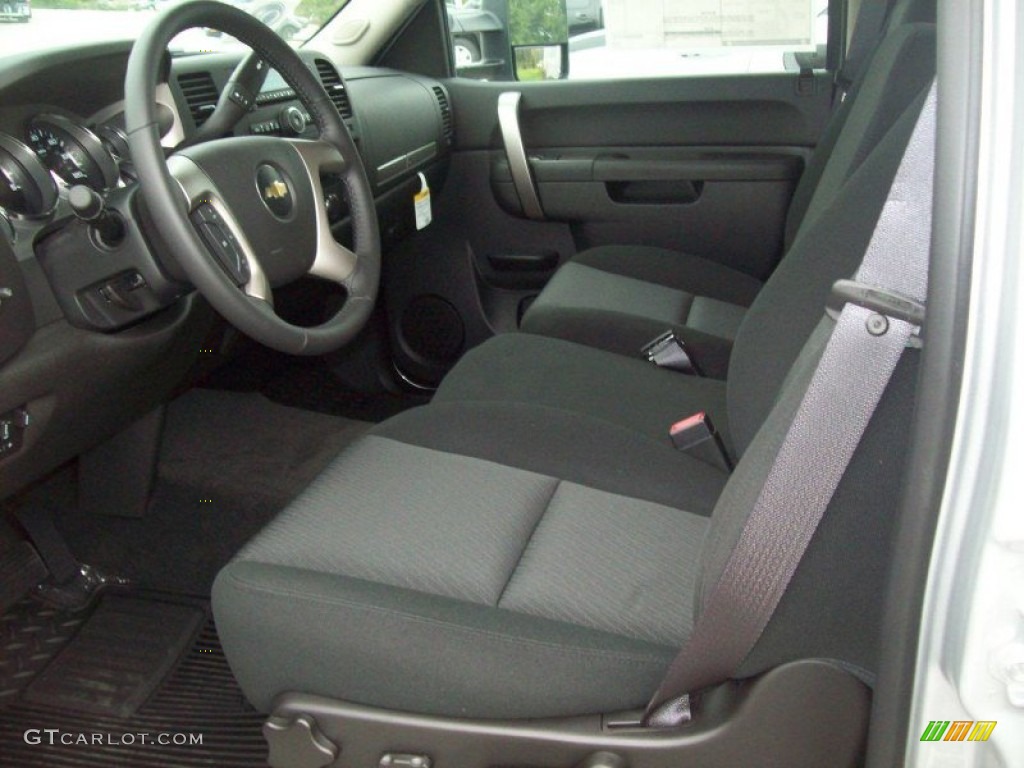 Ebony Interior 2012 Chevrolet Silverado 3500HD LT Crew Cab 4x4 Dually Photo #54471293
