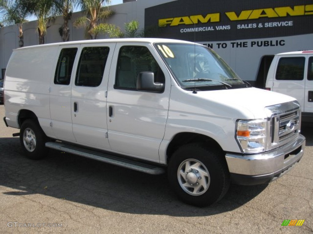 2010 E Series Van E250 XLT Commericial - Oxford White / Medium Flint photo #1