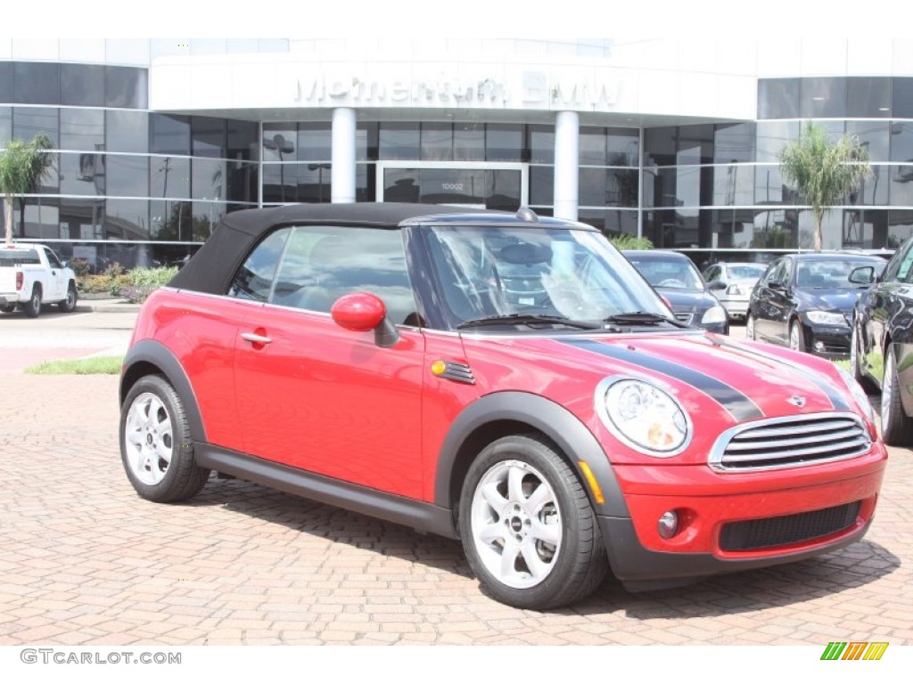 2010 Cooper Convertible - Chili Red / Rooster Red Leather/Carbon Black photo #1