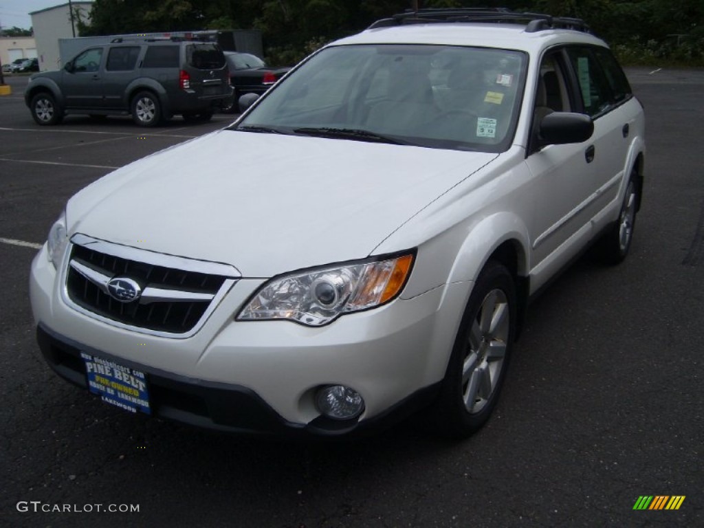 2009 Outback 2.5i Special Edition Wagon - Satin White Pearl / Warm Ivory photo #1