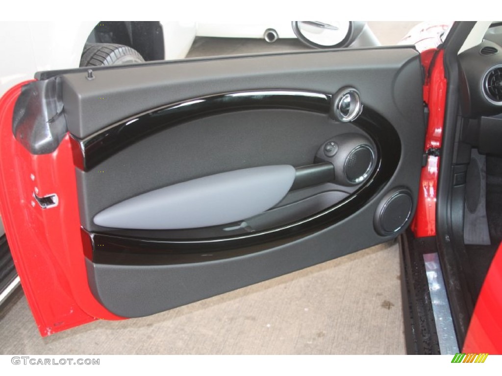 2012 Mini Cooper Hardtop Carbon Black Door Panel Photo #54477572