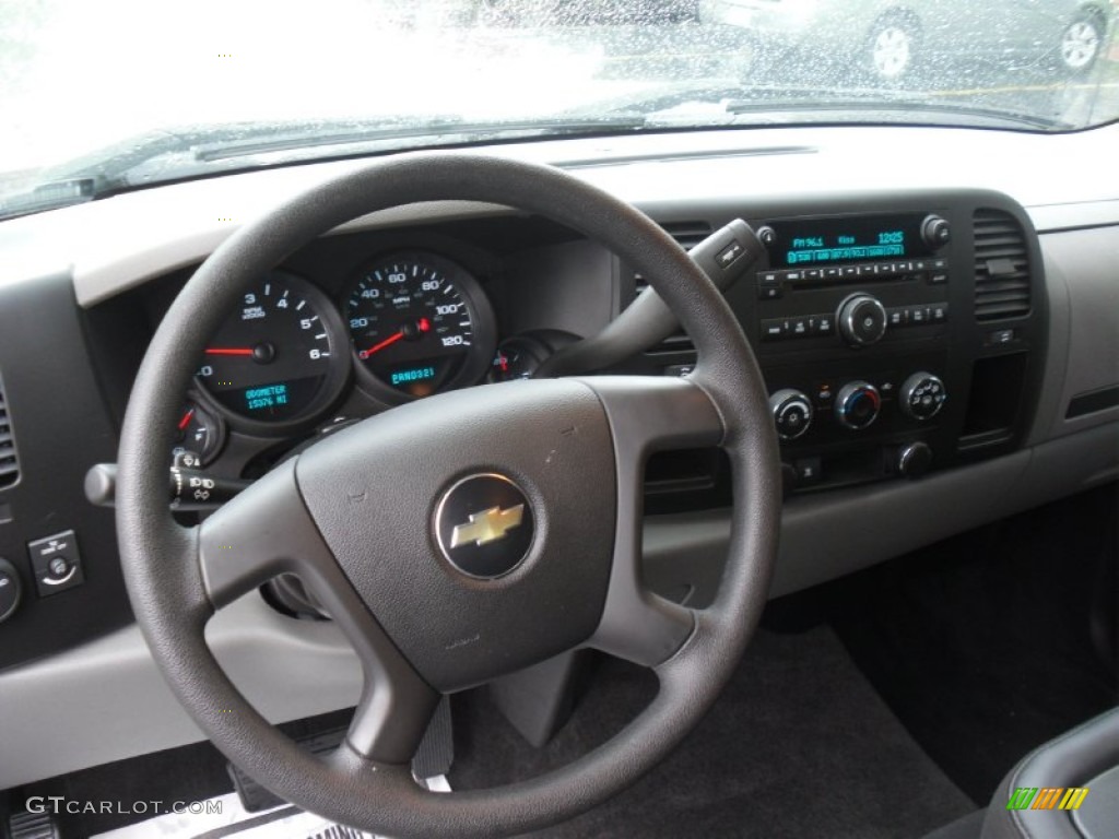 2010 Chevrolet Silverado 1500 LS Extended Cab Dark Titanium Steering Wheel Photo #54479111