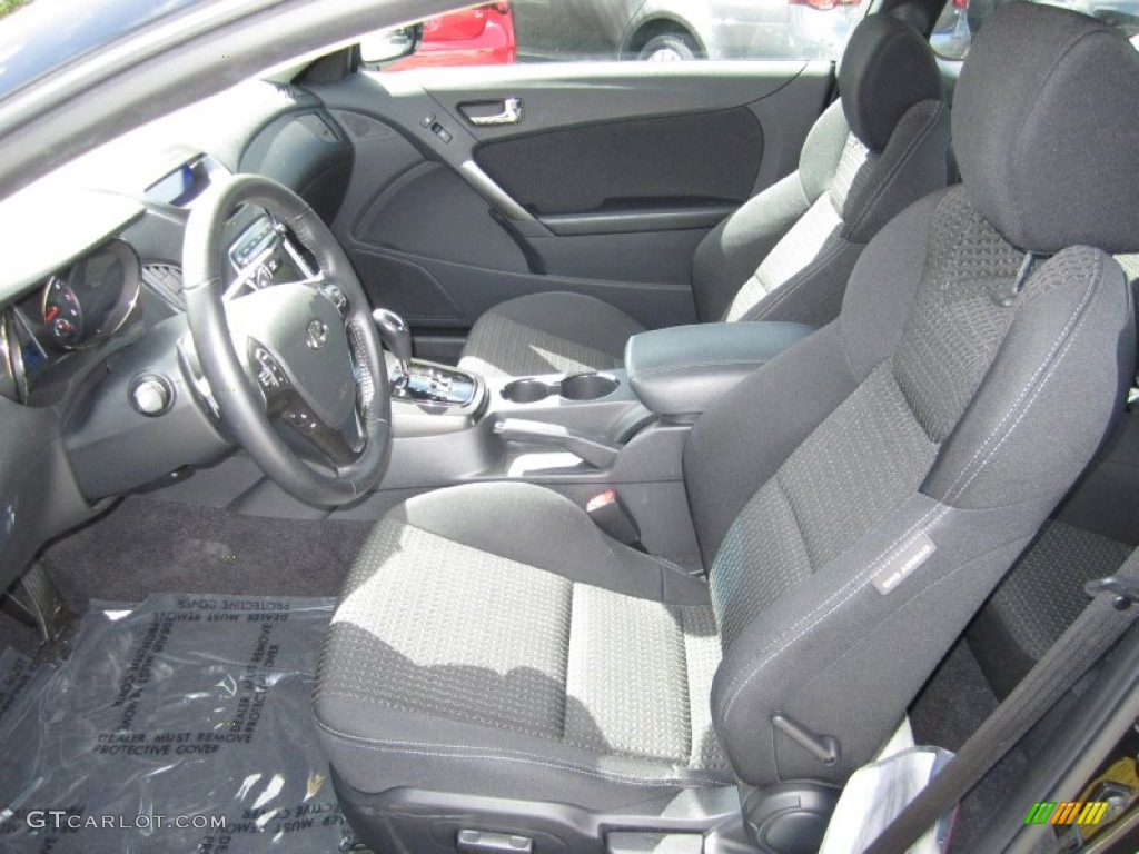 Black Cloth Interior 2011 Hyundai Genesis Coupe 2.0T Premium Photo #54480002