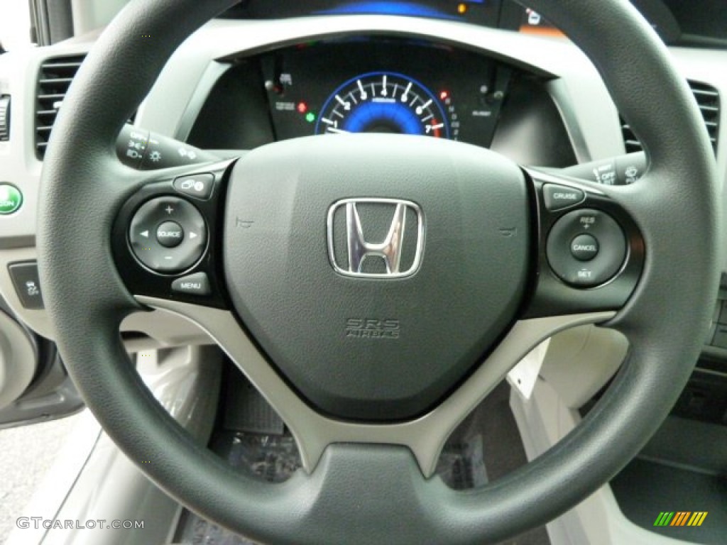2012 Honda Civic LX Sedan Gray Steering Wheel Photo #54480353