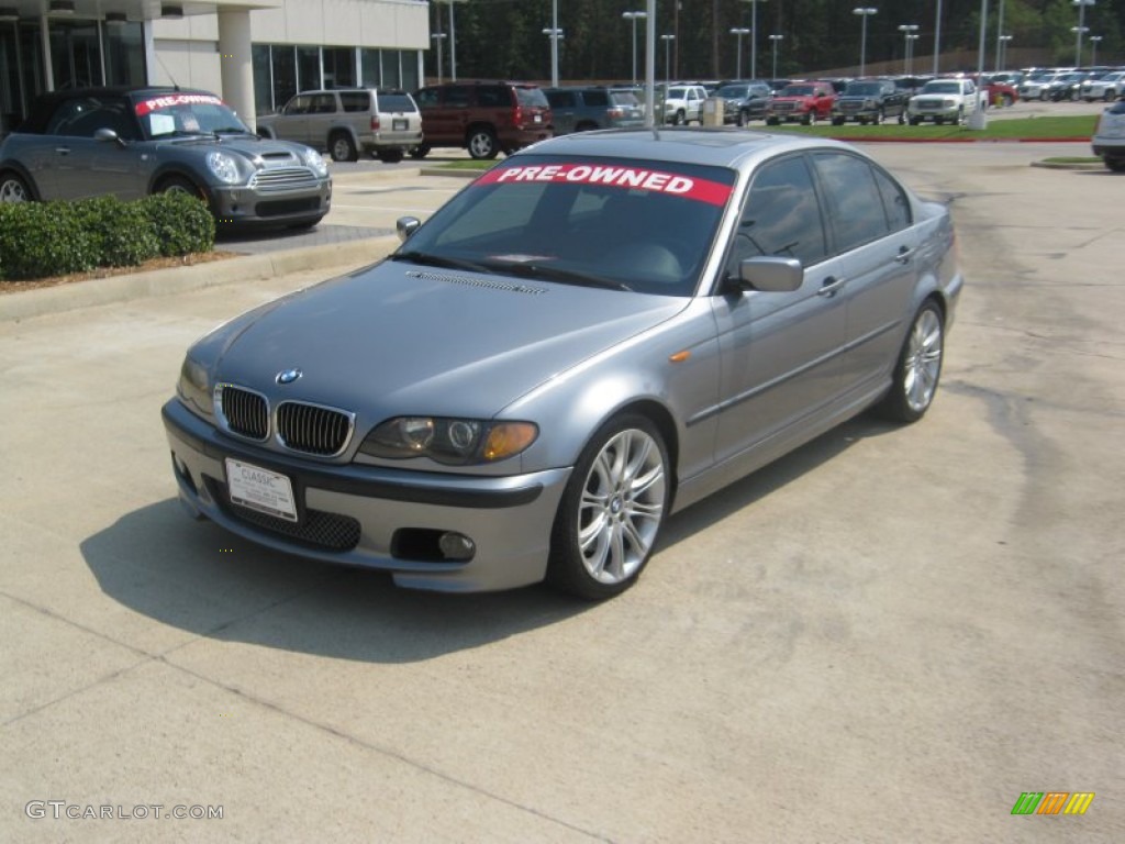 2004 3 Series 330i Sedan - Silver Grey Metallic / Black photo #1