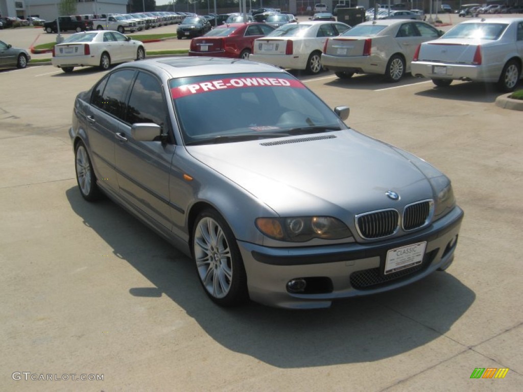 2004 3 Series 330i Sedan - Silver Grey Metallic / Black photo #7