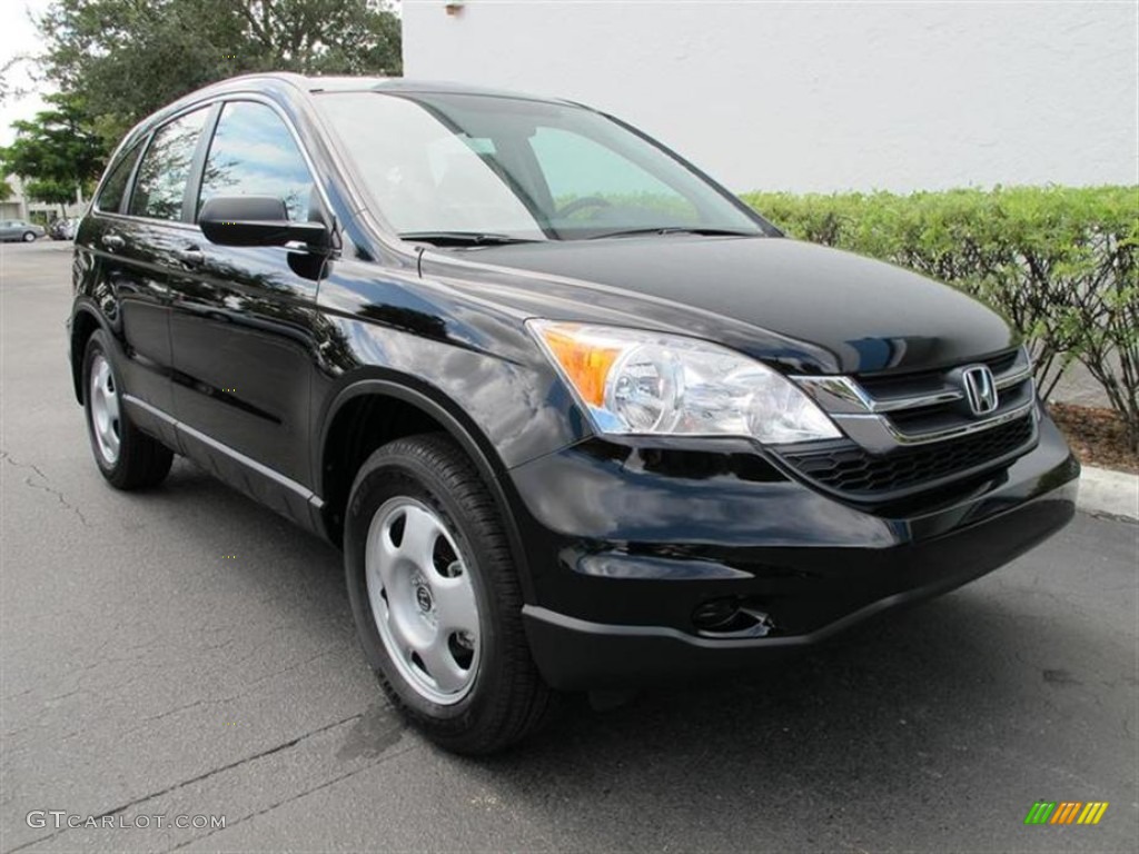 2011 CR-V LX - Crystal Black Pearl / Black photo #1