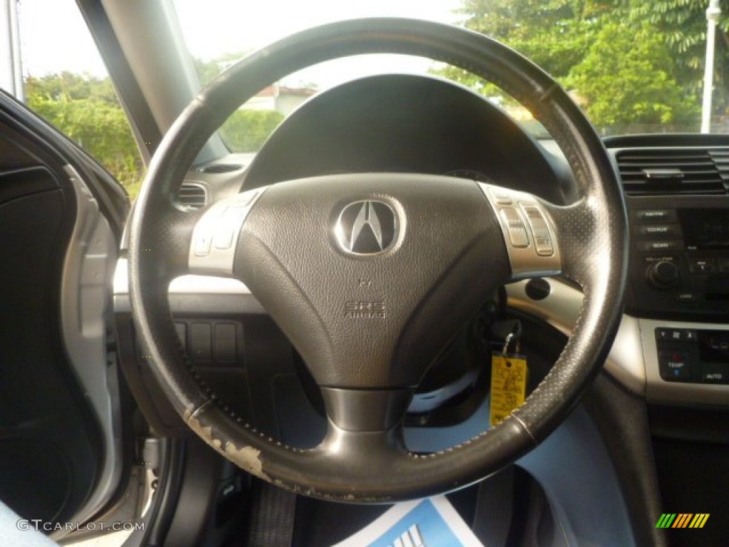 2004 Acura TSX Sedan Ebony Steering Wheel Photo #54481029