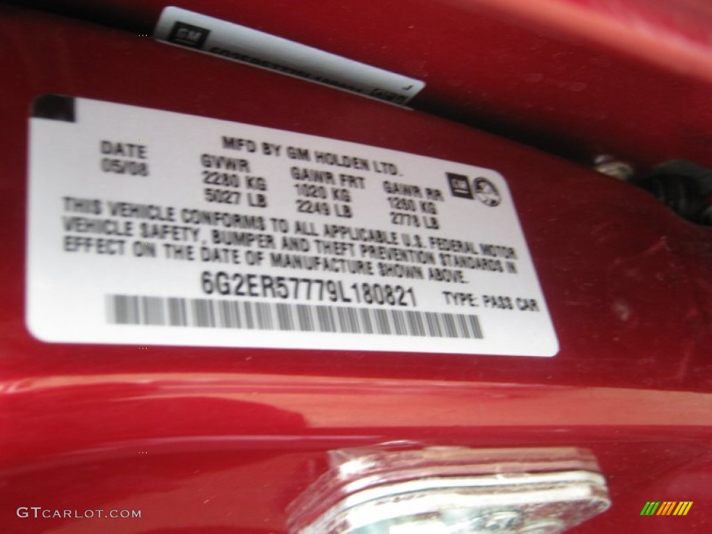 2009 G8 Sedan - Sport Red Metallic / Onyx photo #25