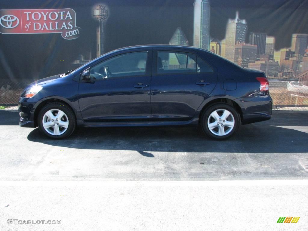 2008 Yaris S Sedan - Nautical Blue Metallic / Dark Charcoal photo #1