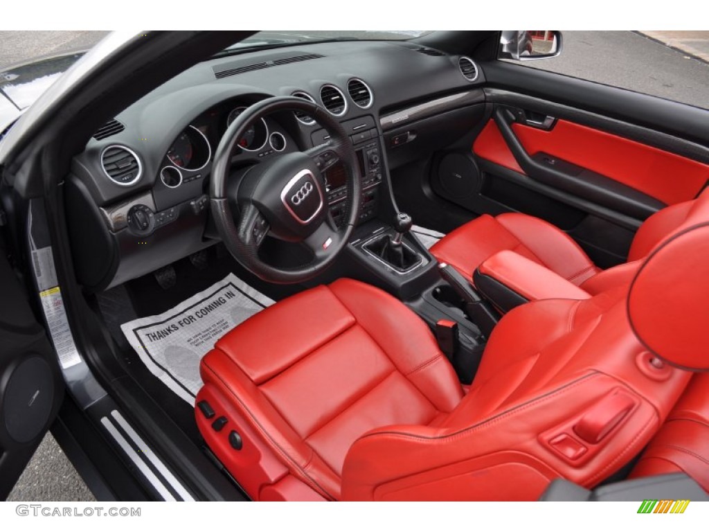 Red/Black Interior 2008 Audi S4 4.2 quattro Cabriolet Photo #54482720