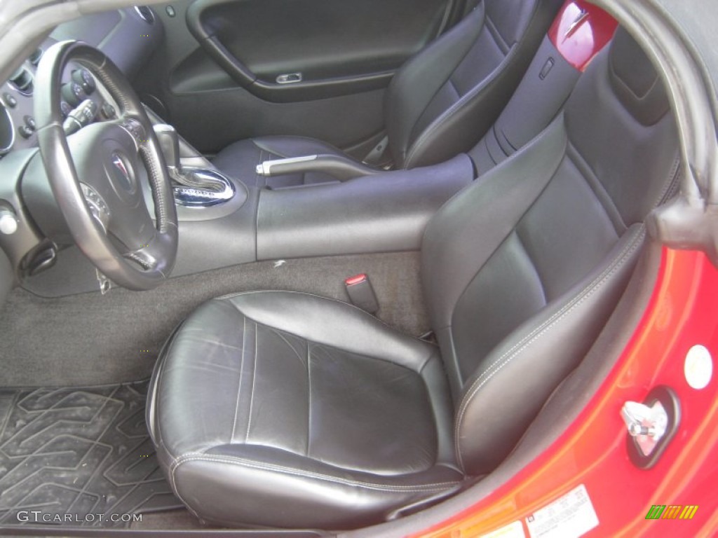Ebony Interior 2008 Pontiac Solstice Roadster Photo #54482735