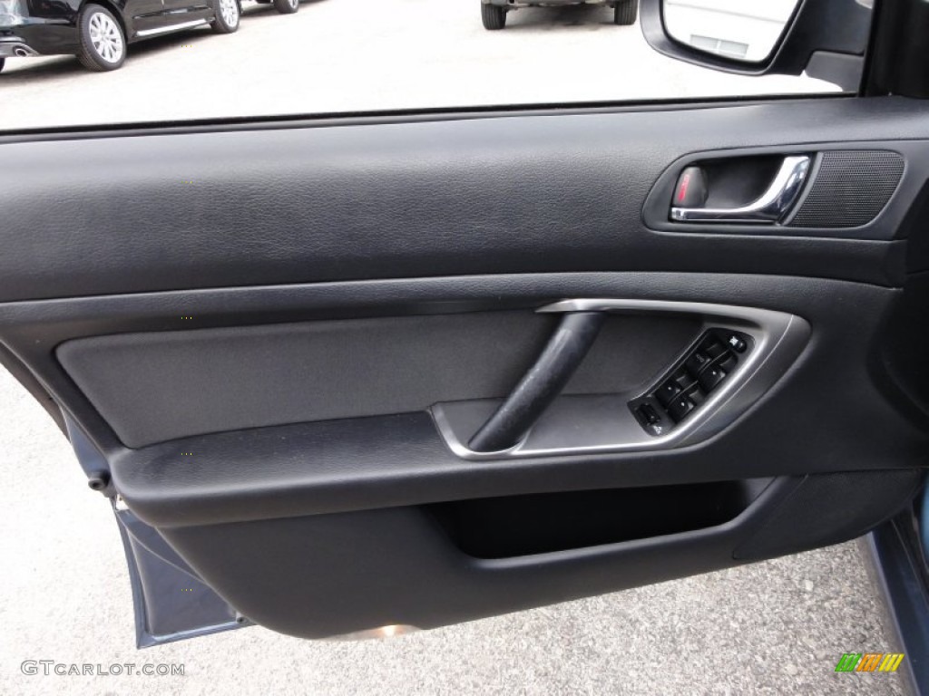 2005 Subaru Legacy 2.5 GT Sedan Charcoal Tweed Cloth Door Panel Photo #54483647