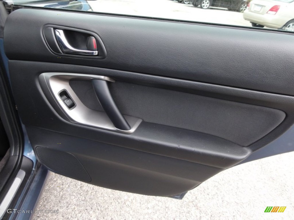 2005 Subaru Legacy 2.5 GT Sedan Charcoal Tweed Cloth Door Panel Photo #54483737
