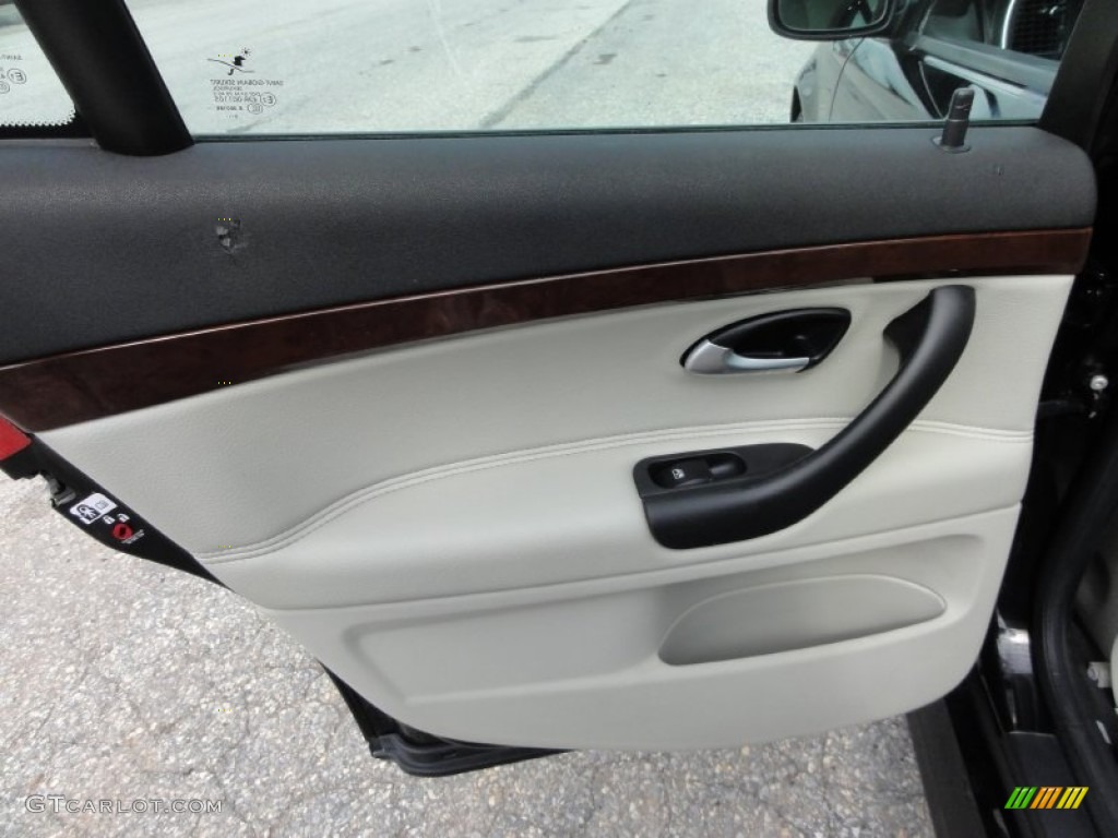 2007 Saab 9-3 2.0T Sport Sedan Parchment Door Panel Photo #54485129