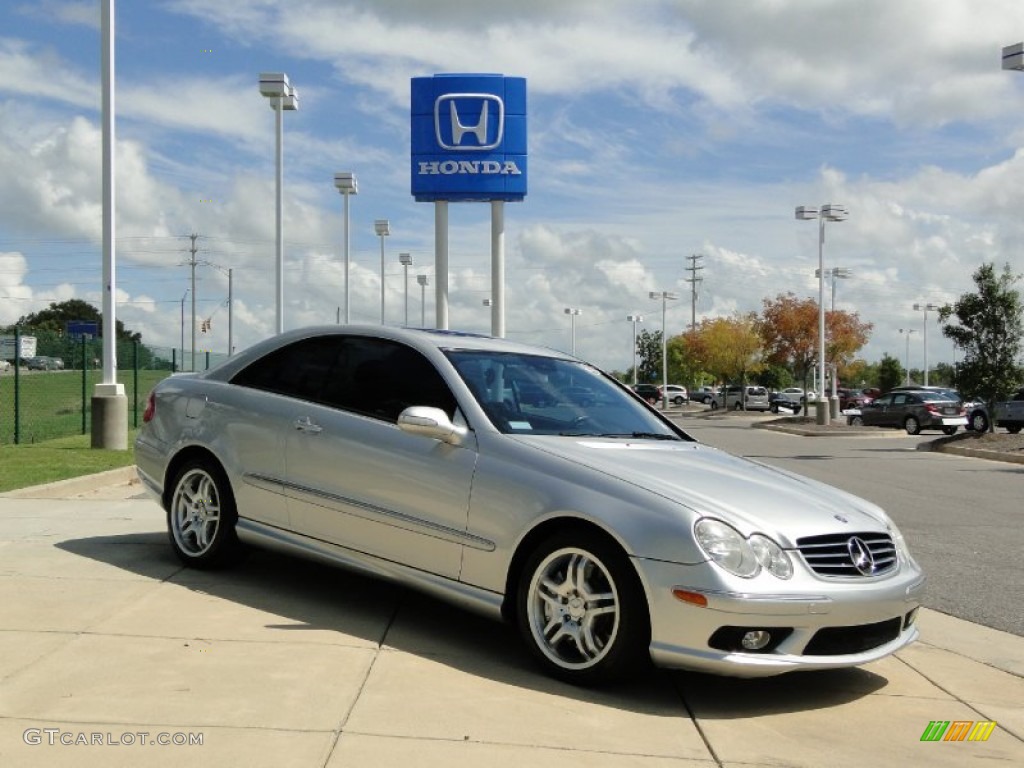 2004 CLK 55 AMG Cabriolet - Brilliant Silver Metallic / Charcoal photo #2