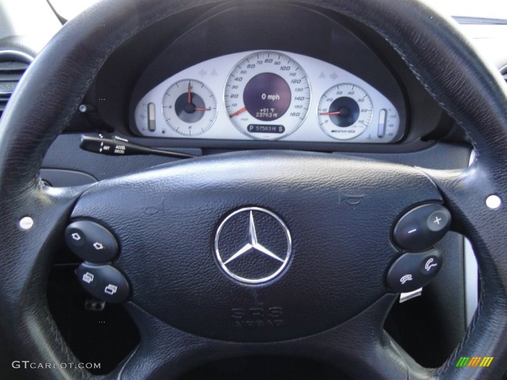 2004 CLK 55 AMG Cabriolet - Brilliant Silver Metallic / Charcoal photo #16