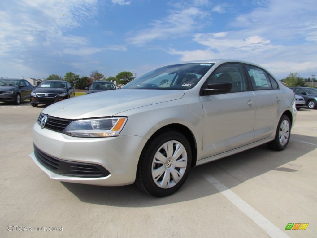 2012 Jetta S Sedan - White Gold Metallic / Latte Macchiato photo #1