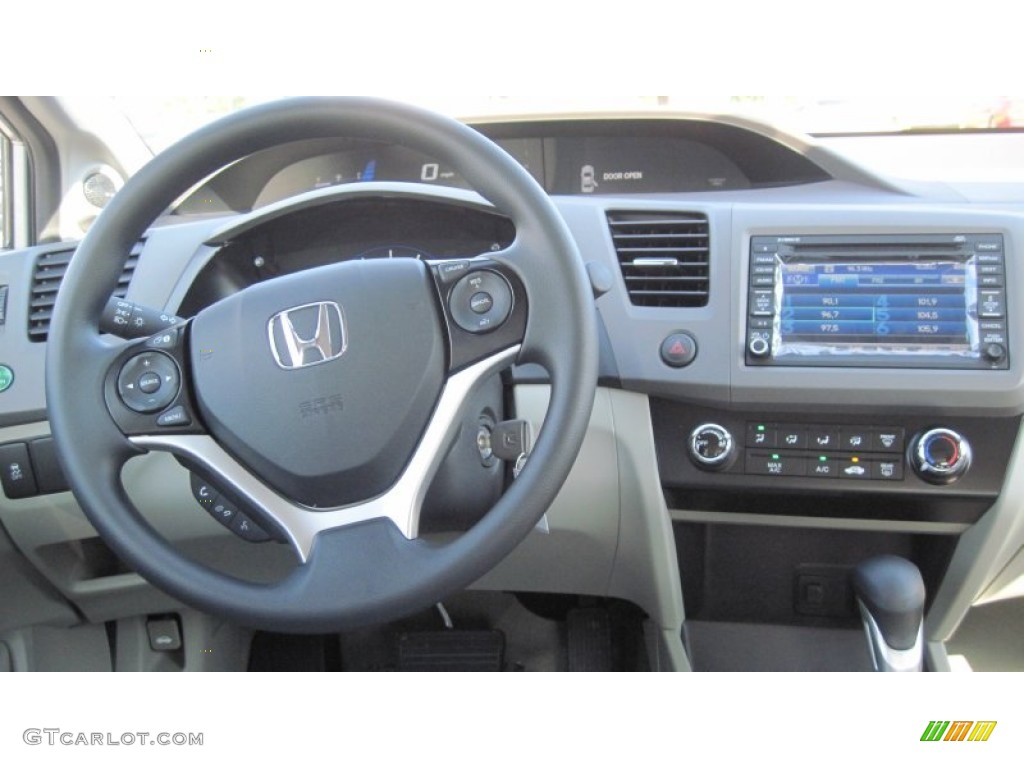 2012 Honda Civic EX Sedan Stone Dashboard Photo #54493025