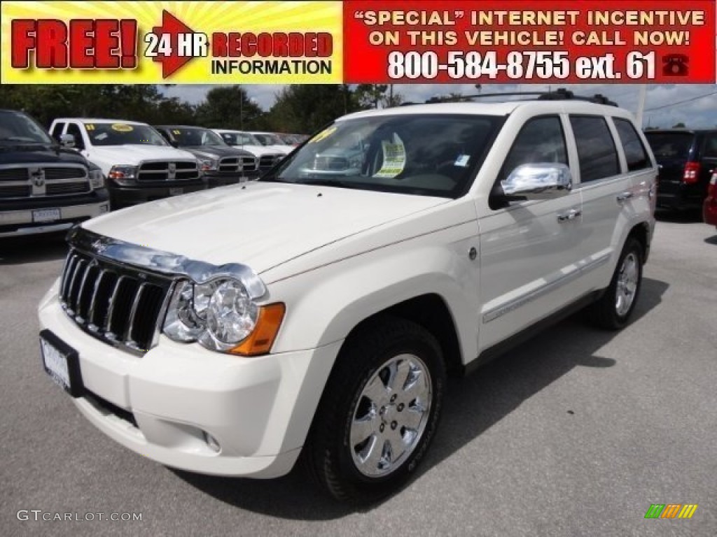 2009 Grand Cherokee Limited 4x4 - Stone White / Medium Slate Gray/Dark Slate Gray Mckinley Leather photo #1