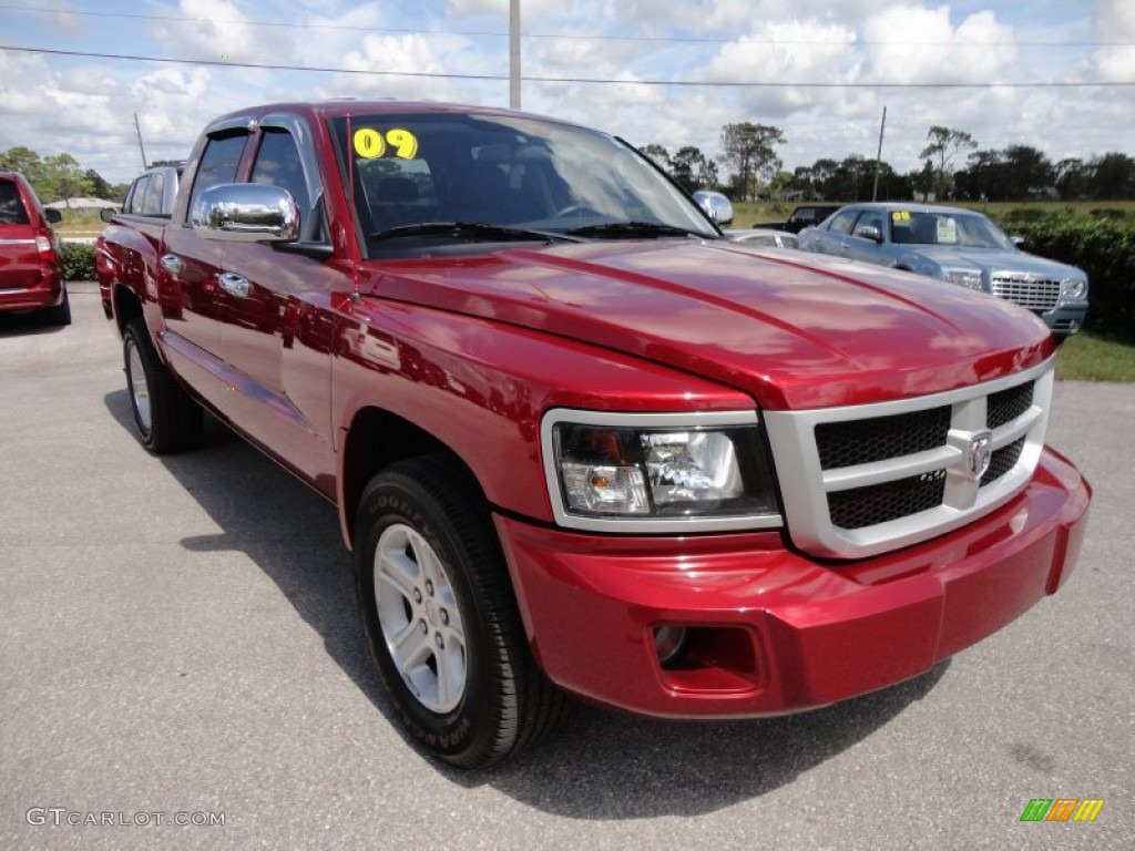 Inferno Red Crystal Pearl 2009 Dodge Dakota Big Horn Crew Cab Exterior Photo #54494150